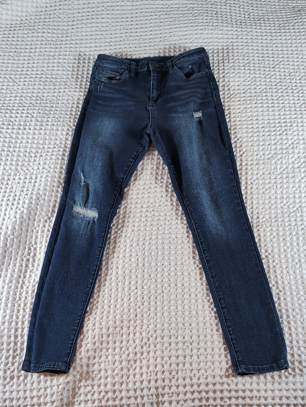 Blank NYC The Great Jones Dark Indigo Distressed Skinny Jeans Size 27